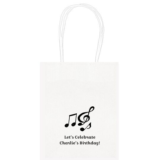 Music Notes Mini Twisted Handled Bags